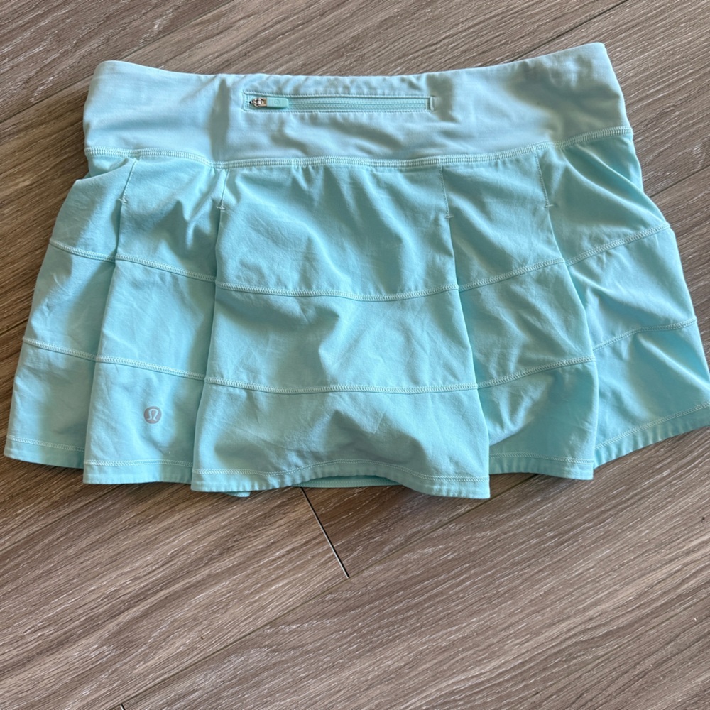 Lululemon Pace Rival Skirt (Regular) 4-way Stretch 13" Womens 8 Aquamarine rare - Picture 3 of 8